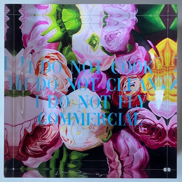 New Ashley Longshore Acrylic Trinket Tray "I Do Not Cook, I Do Not Clean" 6" Sq - Picture 2 of 6